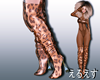 *LS SHINY leopard boots