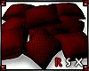 Red Pillow Piles  /4P