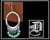 Turquoise Dangle Hoops