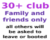 30+ club sign