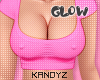 !!K Glow Top Hot Pink