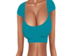 Teal Crop Top