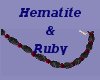 Hematite & Ruby necklace