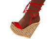 Summer Wedge Sandal-Red