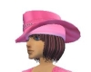 Pink hat brown hair
