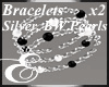 SILVER BRACELETS w BLACK