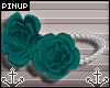 ⚓ | Rose Choker Teal