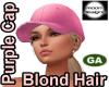 Blond Hair + Purple Cap