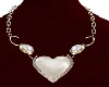 WAY WHITE HEART NECKLACE