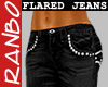 *R* Flared Black Jeans