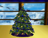Blue Gold Christmas Tree