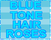 2tone blue hair roses