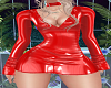 `LF` RED LEATHER DRESS