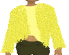 fur jacket n top yellow