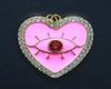 pink evil eye pendant.