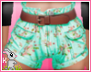 !B! Mint Floral Shorts