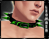 !)Spike Collar: Green