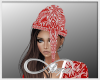 Knit Hat Snowflake Red