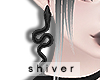 夜 snake earrings
