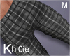 K grey plaid school pant