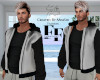 White & Black Sweat Coat