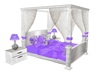 Purple & White Bed