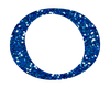 Blue Glitter Letter O