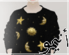 A* sun/moon gold sweater