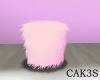 pink fur stool