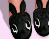 Bunny PJ Slippers Black