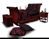 aged red bed set