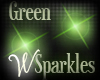 *W* Green Sparkles
