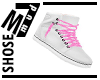 White Pink High Tops