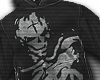 Goth hoodie+ mask skull