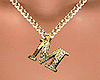 M Letter Necklace (gold)