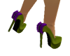 Lime/Purple ruffle shoes