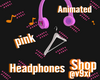 Animated Pink Headphones
