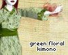 green floral kimono