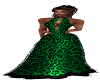 Green and Black Gown