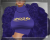ANIMAL FUR JACKET BLUE