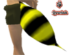 yellow black bee tail