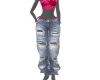 Pink Heart Tank + Jeans
