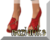 NS*Red shoes zipper NAZ