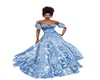 Blue floral long gown