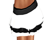 white & black skirt