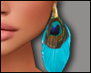 Feather Blue Earring