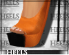 !H! WB Orange Heels
