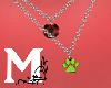 M` Lady and Cat Necklace