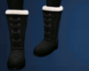 black cozy boots