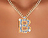 B Letter Gold Necklace